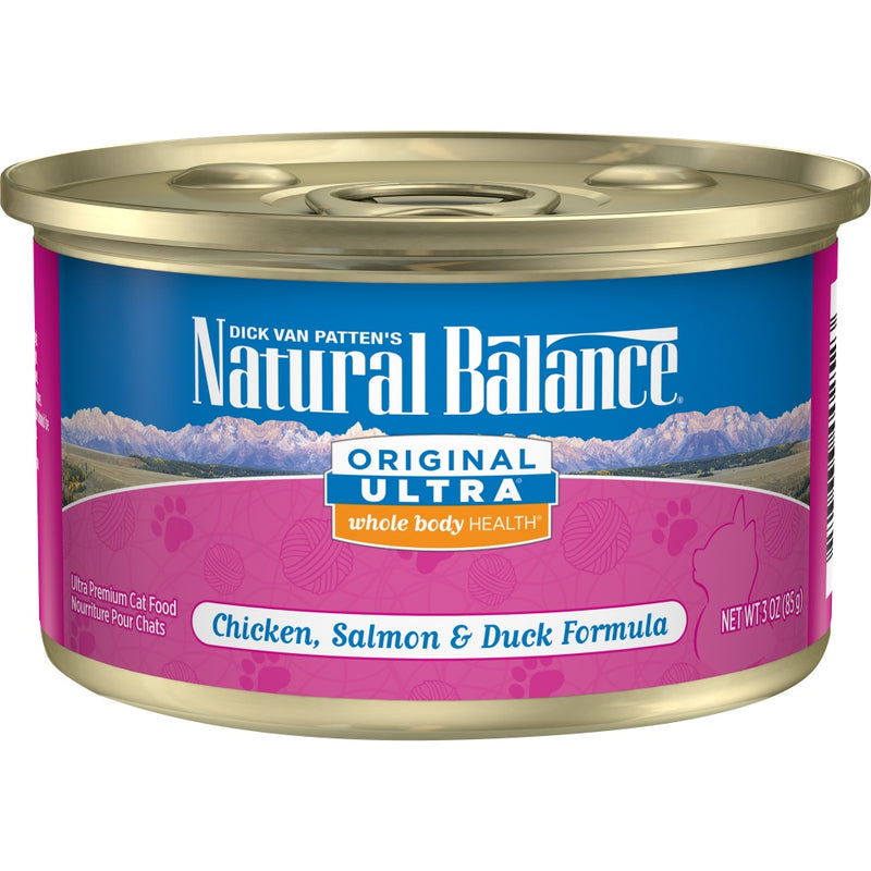 Natural Balance Original Ultra Premium Whole Body Health Chicken, Salmon and Duck Formula Canned Cat Food