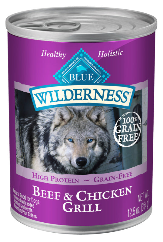 Blue Buffalo Wilderness High-Protein Grain-Free Beef & Chicken Grill Adult Canned Dog Food