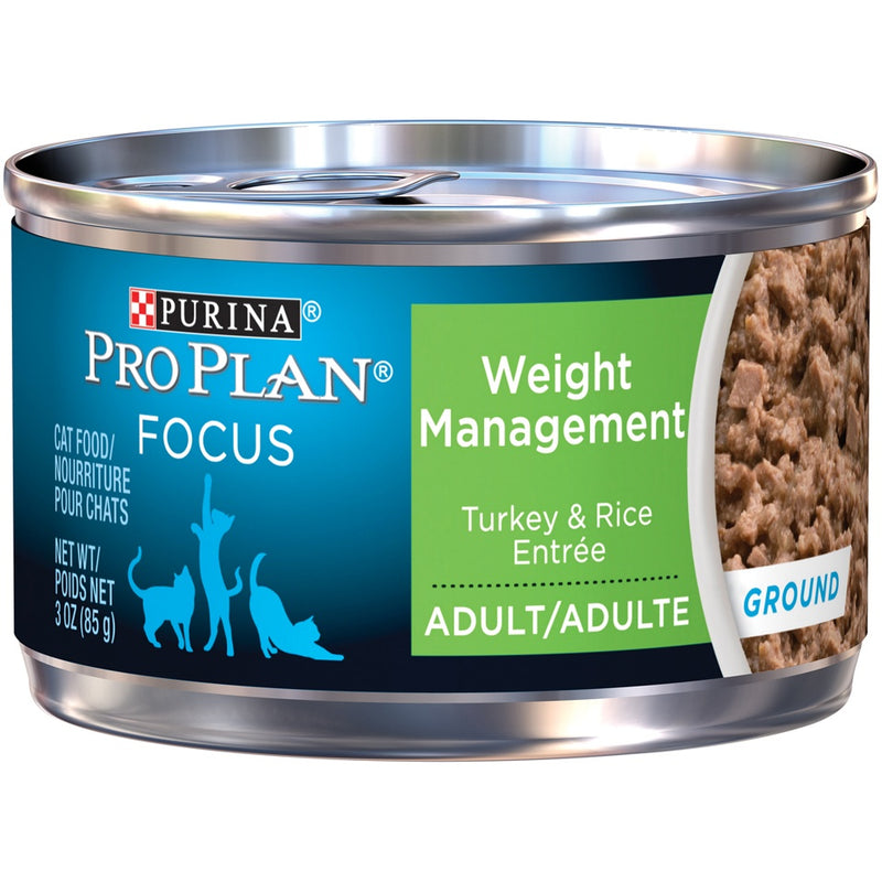 Purina Pro Plan Focus Adult Weight Management Turkey & Rice Entree Ground Canned Cat Food