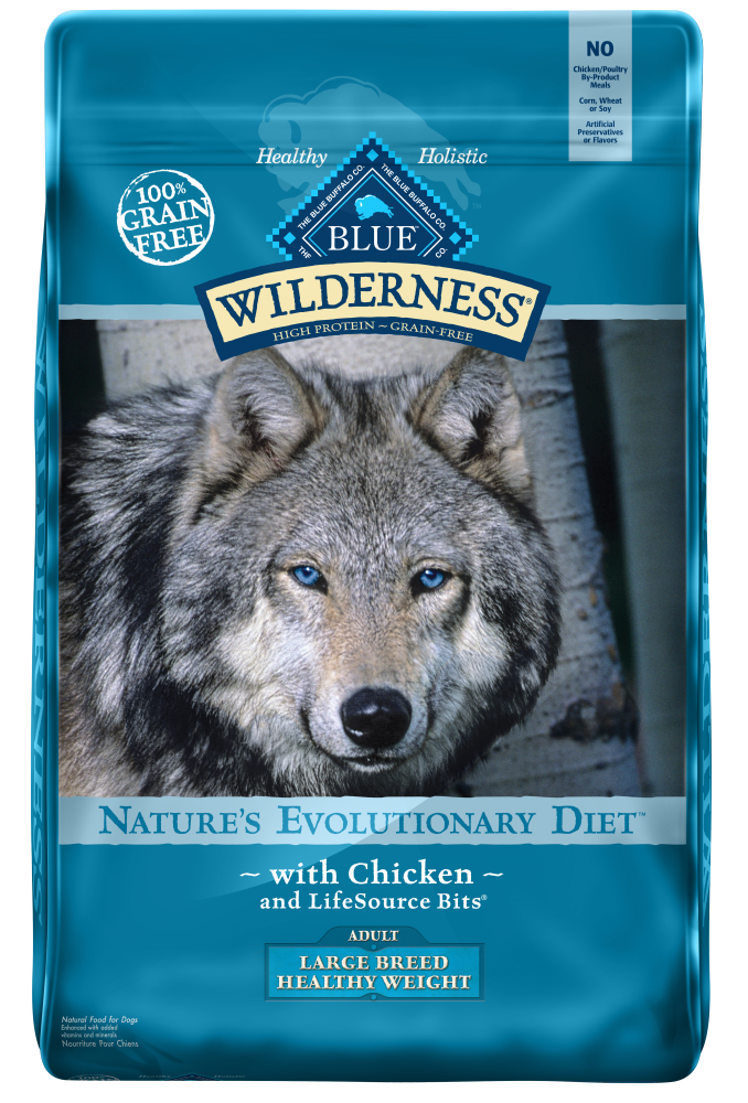 Blue Buffalo Wilderness Grain Free Healthy Weight High Protein Chicken Recipe Large Breed Adult Dry Dog Food