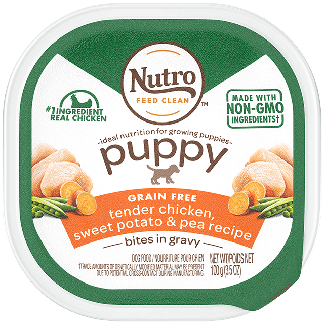 Nutro Puppy Tender Chicken & Rice Recipe Cuts In Gravy Dog Food Trays