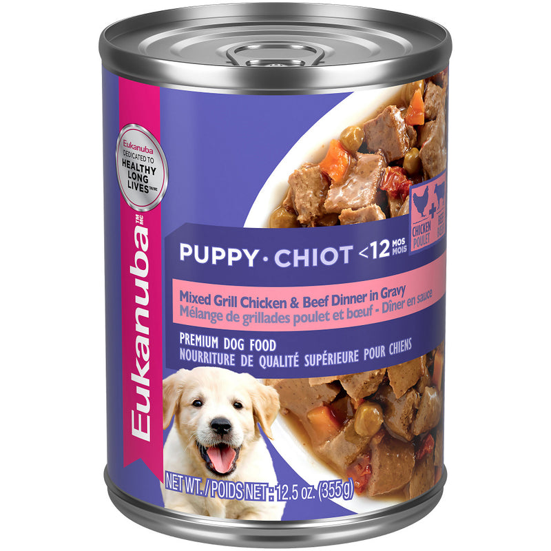 Eukanuba Puppy Mixed Grill Beef & Chicken Dinner in Gravy Canned Dog Food