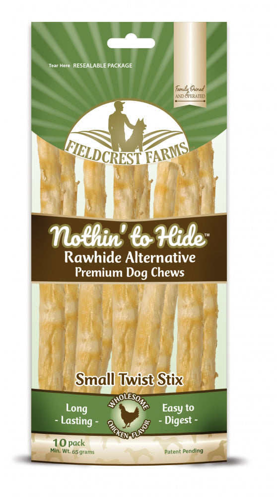 Fieldcrest Farms Nothin' to Hide Small Twist Stix Chicken Dog Chews