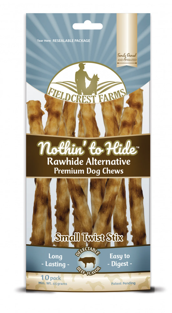 Fieldcrest Farms Nothin' to Hide Small Twist Stix Beef Dog Chews