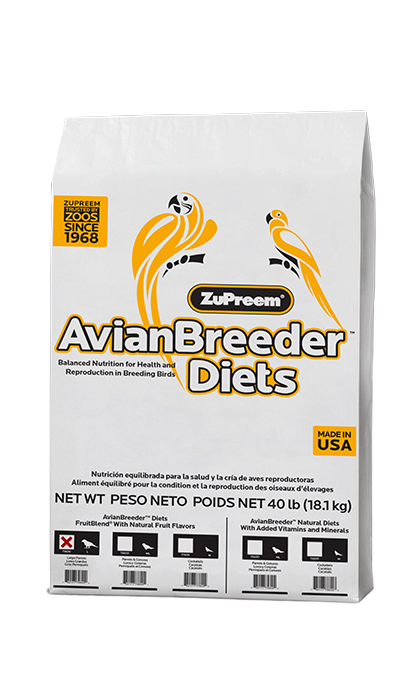 Zupreem AvianBreeder FruitBlend Flavor Food with Natural Flavors for Large Birds