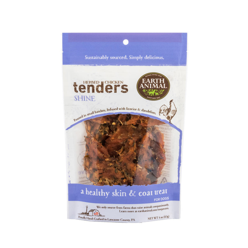 Earth Animal Tenders Shine Chicken Jerky Dog Treats